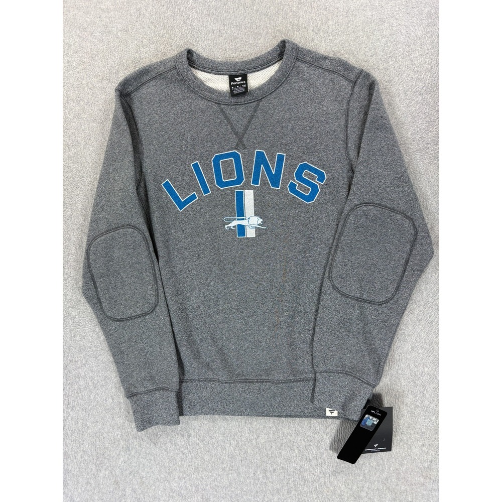 NWT Detroit Lions Fanatics Screened Logo Stadium Crew Sweatshirt (Men's Small)
